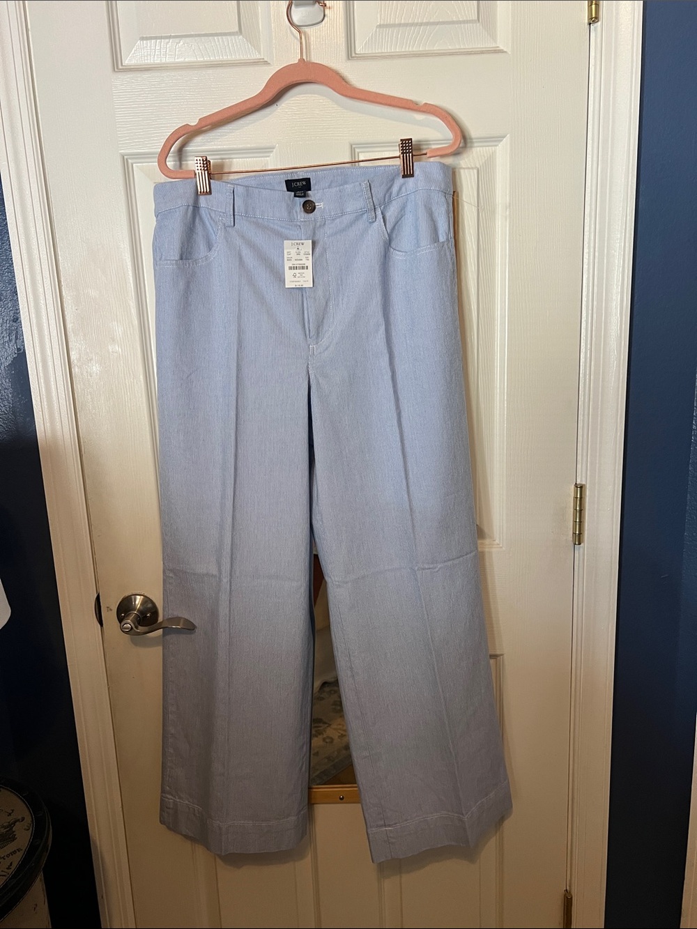 JCrew Light Blue Wide-Leg Crop Pants